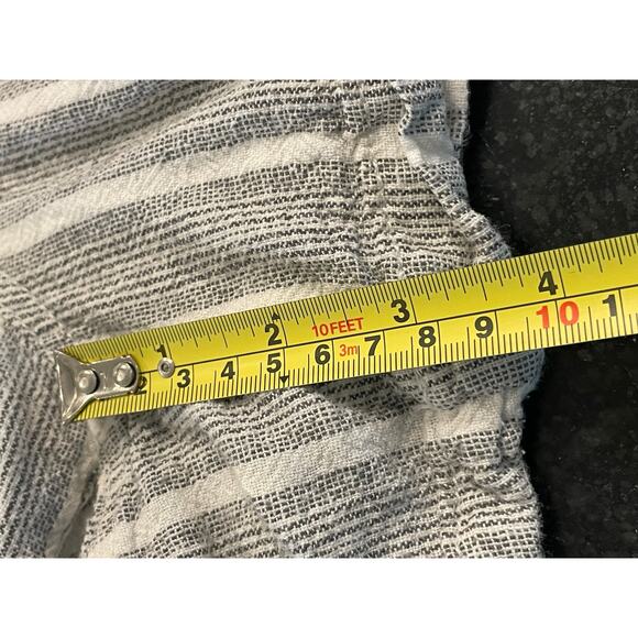 BRIGGS linen blend blk/white stripe baggy shorts XL - Picture 9 of 9